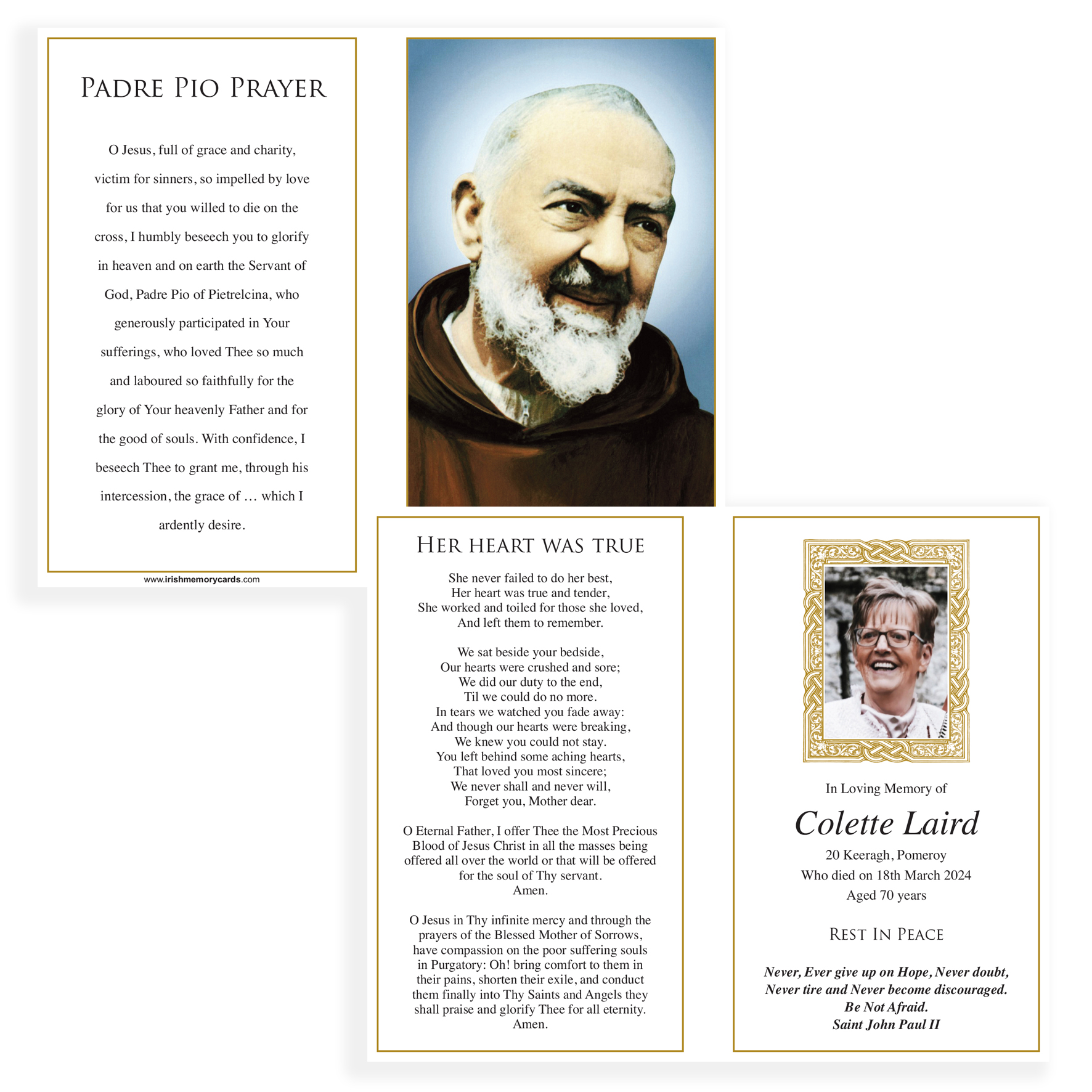 Irish Memorial cards, traditional memorial cards, online memorial cards in Ireland, Ireland memorial cards, traditional cards, buy traditional memorial cards online